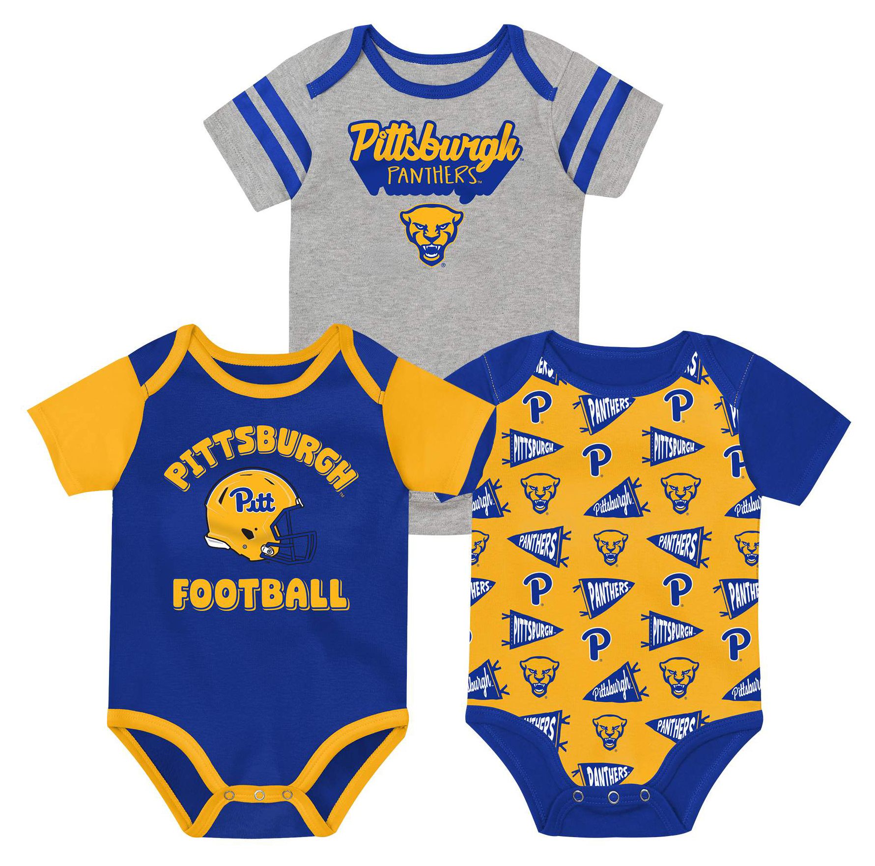 NCAA Infant Pitt Panthers Blue Star Player Set