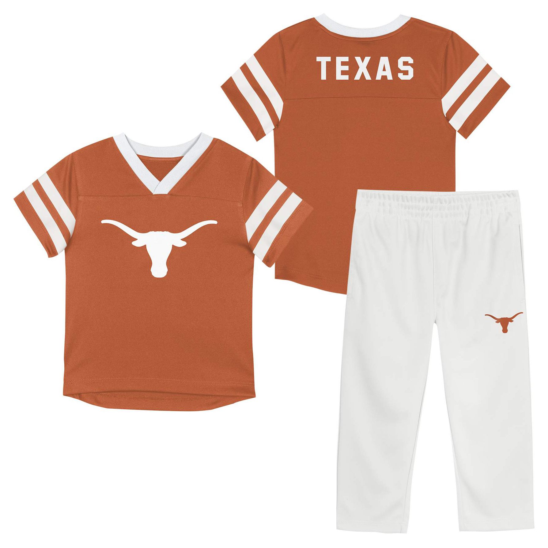 NCAA Infant Texas Longhorns Bombay Brown Red Zone 2-Piece Set