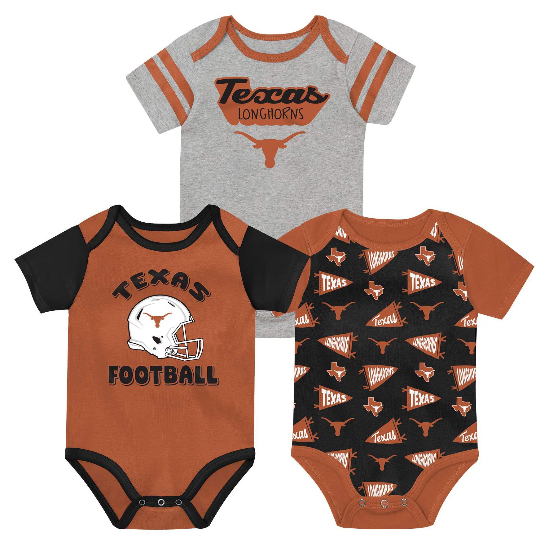 NCAA Infant Texas Longhorns Brown Star Player Set
