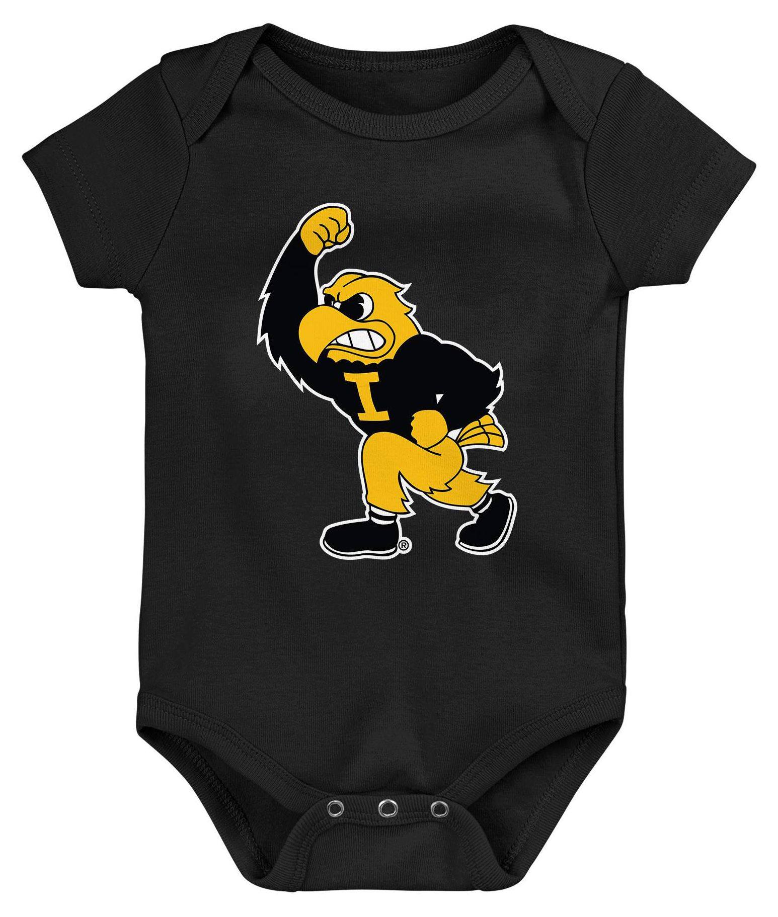 NCAA Infant Iowa Hawkeyes Black Mascot Creeper