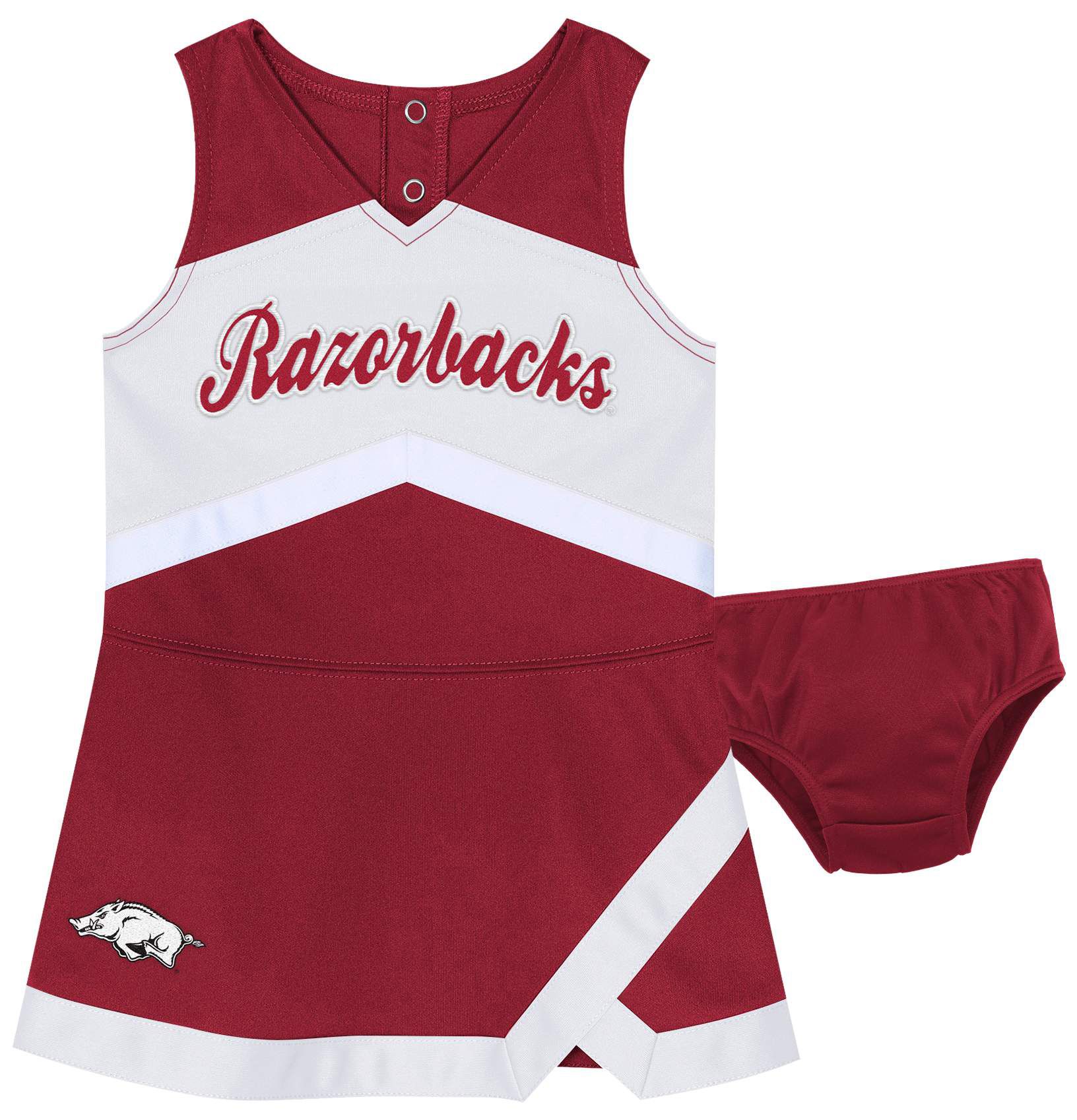 NCAA Toddler Arkansas Razorbacks Red Cheer Captain Dress