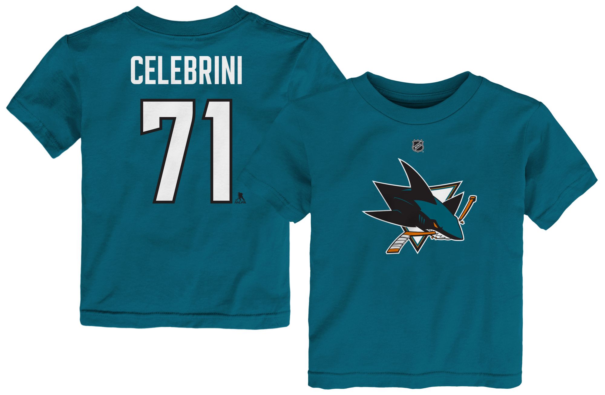 NHL Toddler San Jose Sharks Macklin Celebrini #71 Blustery T-Shirt