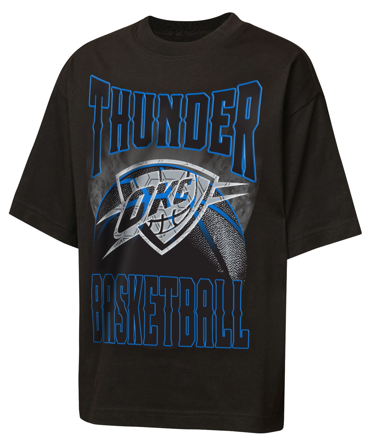Youth Outerstuff Black Oklahoma City Thunder Ballin Rockers Oversized Fashion T-Shirt
