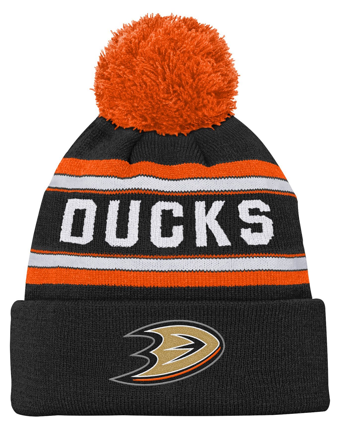 NHL Youth Anaheim Ducks Jacquard Pom Knit Hat