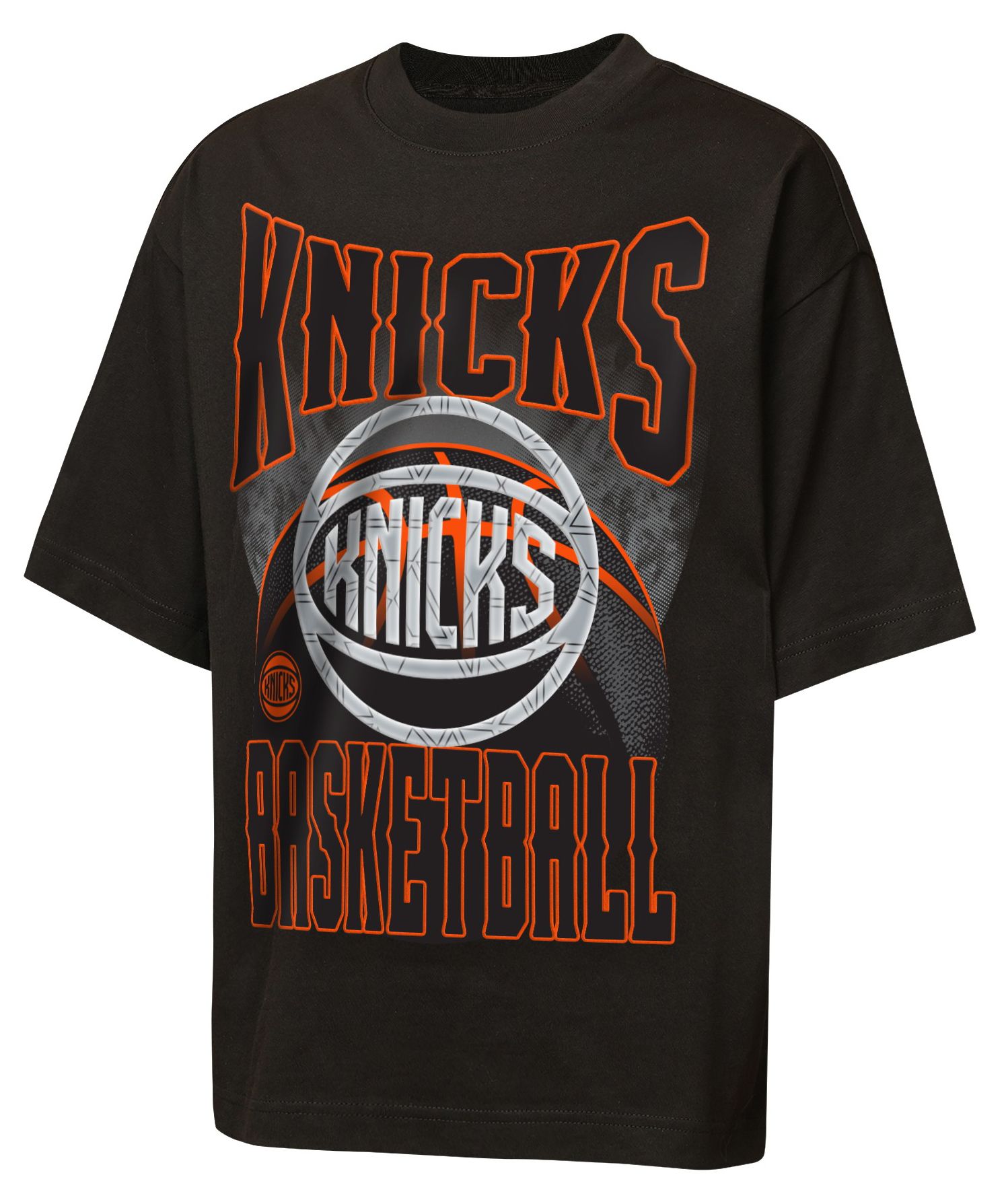 Youth Outerstuff Black New York Knicks Ballin Rockers Oversized Fashion T-Shirt