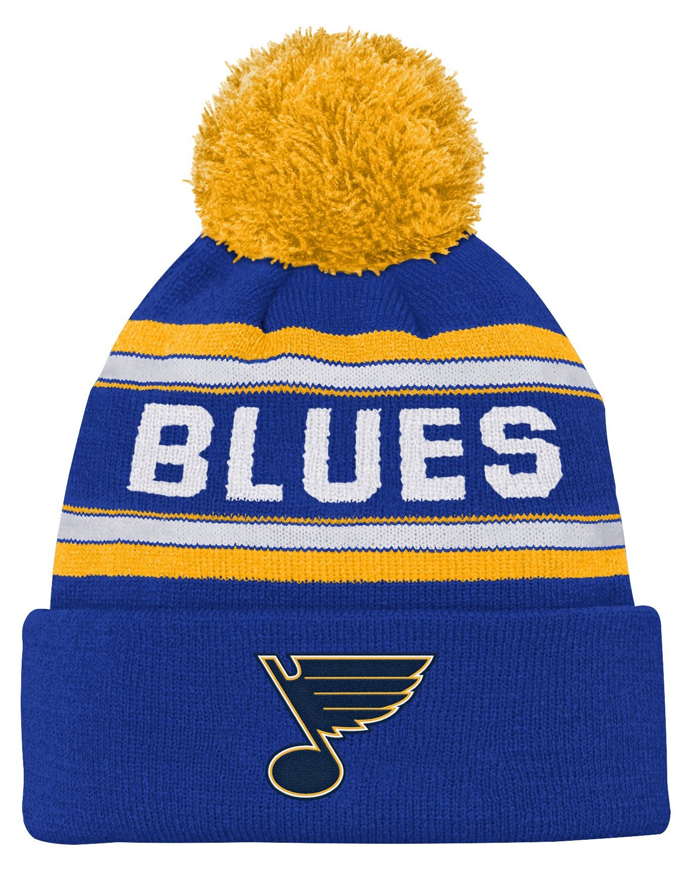 NHL Youth St. Louis Blues Jacquard Pom Knit Hat