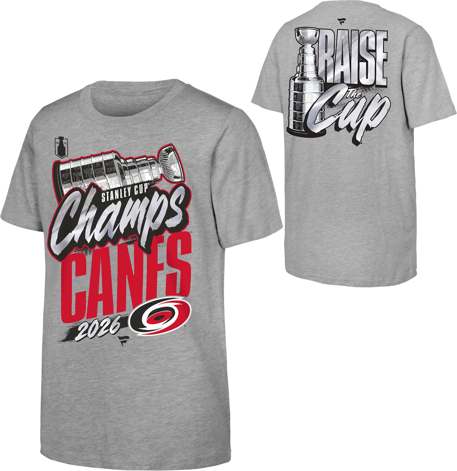 NHL Youth Carolina Hurricanes 2026 Stanley Cup Champions Locker Room 2-Hit T-Shirt