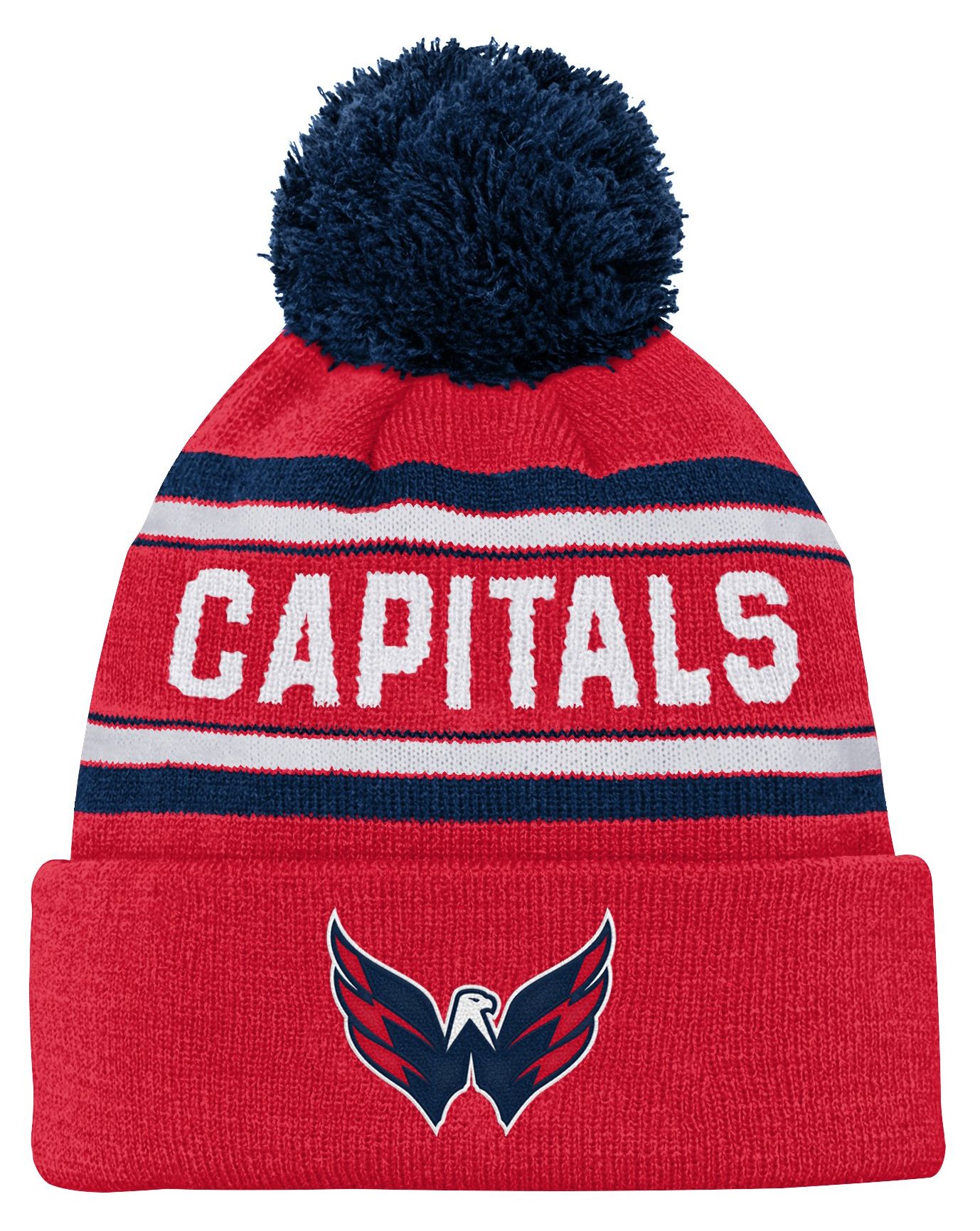 NHL Youth Washington Capitals Jacquard Pom Knit Hat