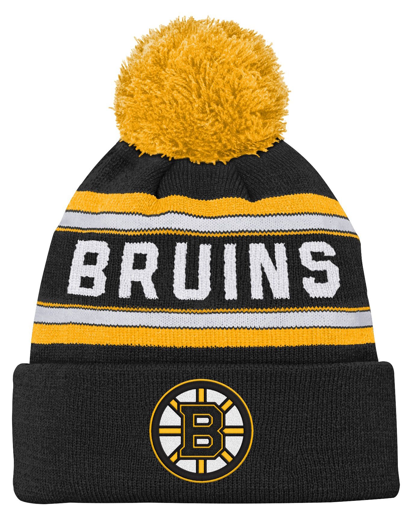 NHL Youth Boston Bruins Jacquard Pom Knit Hat