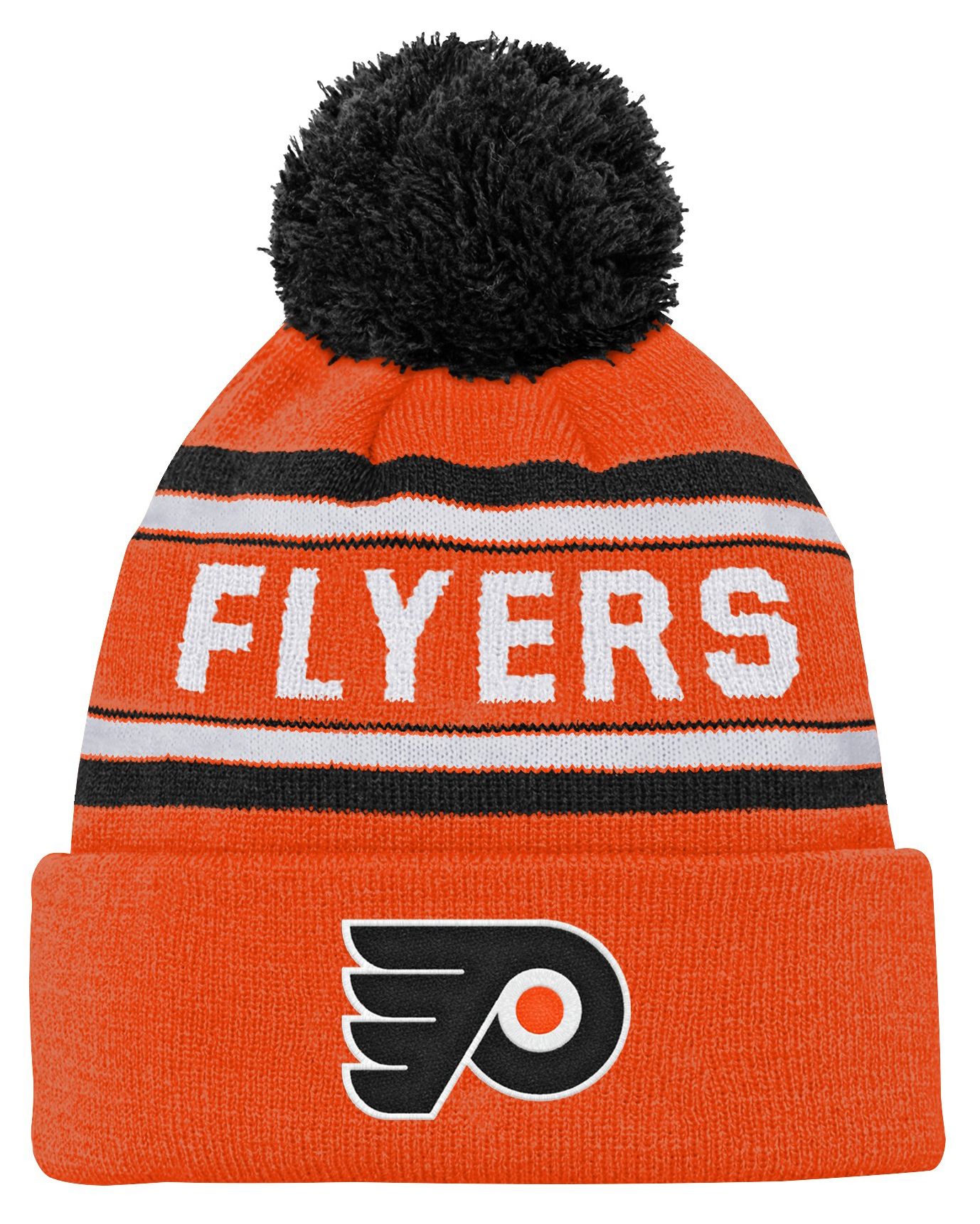NHL Youth Philadelphia Flyers Jacquard Pom Knit Hat