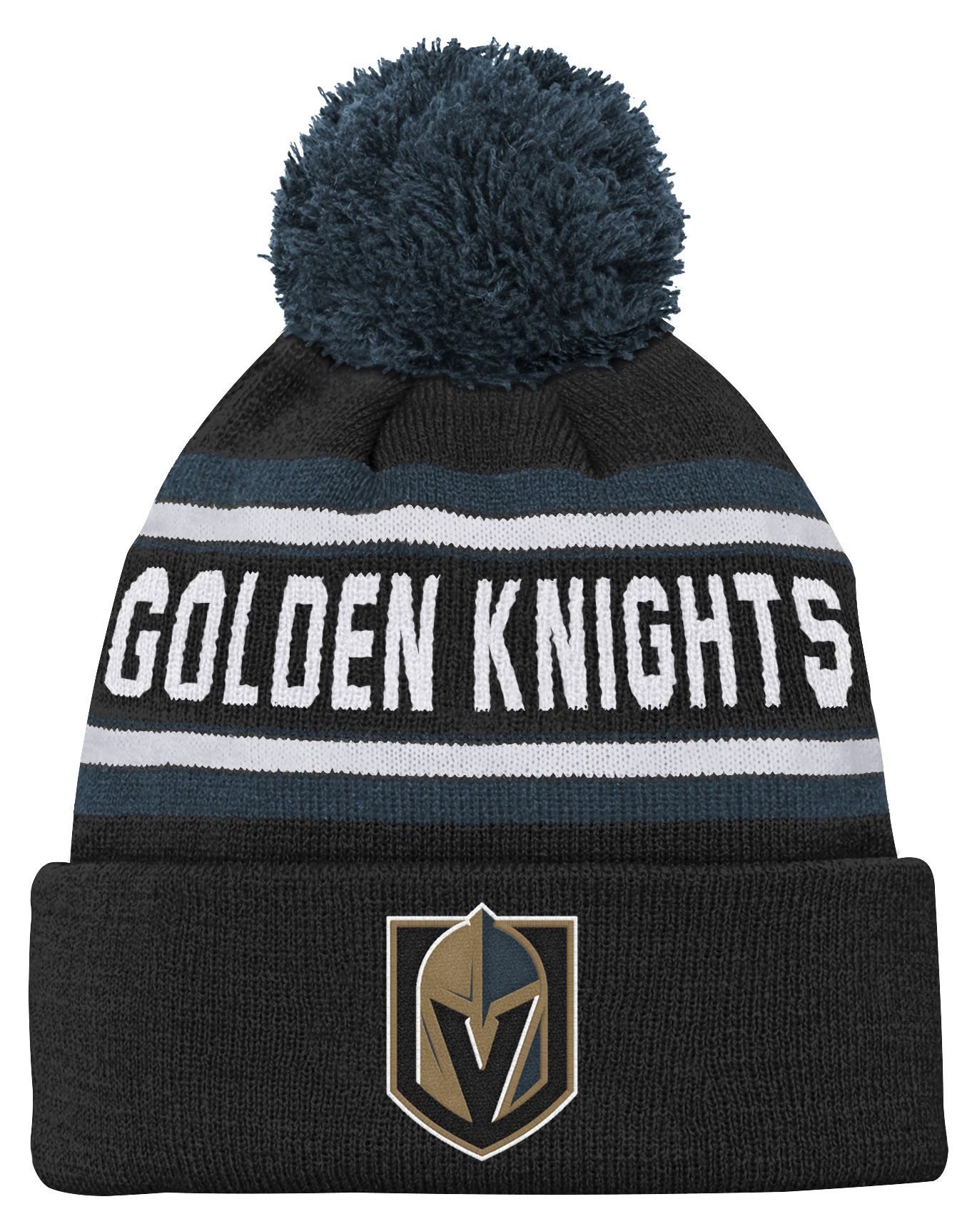 NHL Youth Vegas Golden Knights Jacquard Pom Knit Hat