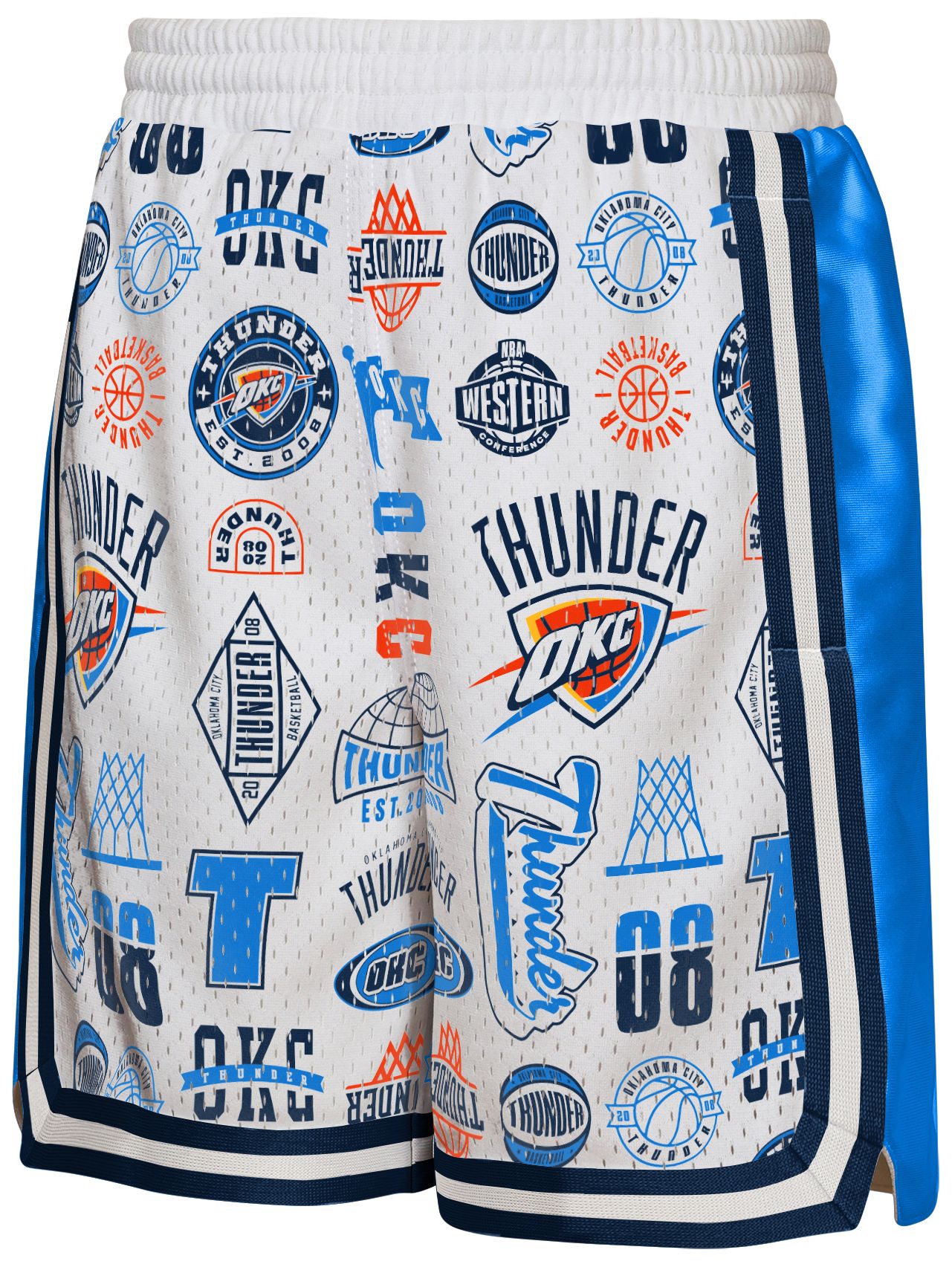 Youth Outerstuff White Oklahoma City Thunder Ball Hog Dazzle Basketball Short