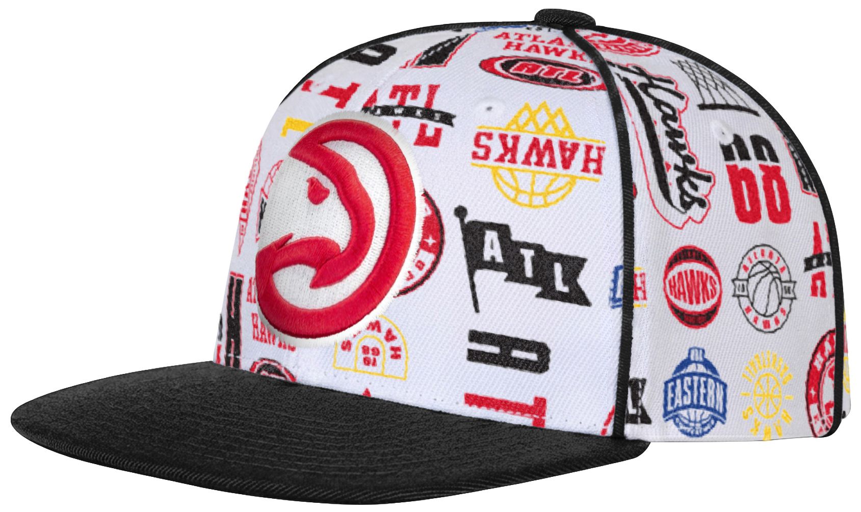 Outerstuff Youth Atlanta Hawks White Piped Up Snapback Adjustable Hat