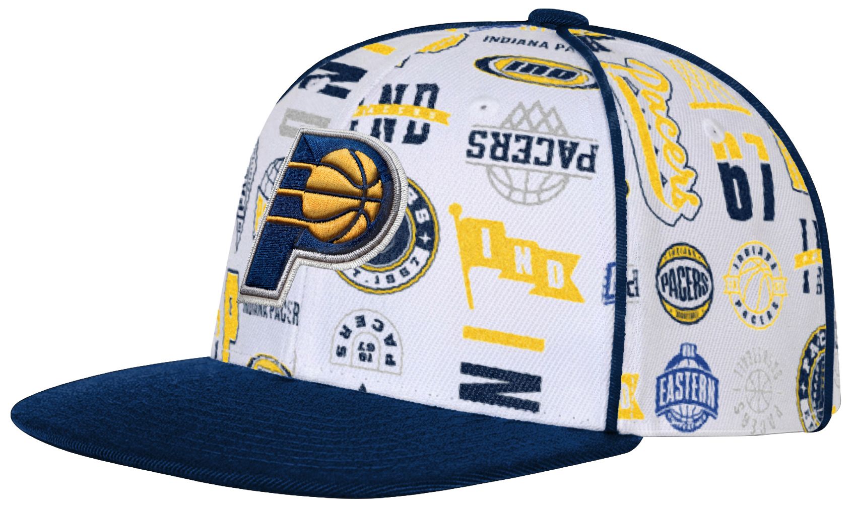 Outerstuff Youth Indiana Pacers White Piped Up Snapback Adjustable Hat