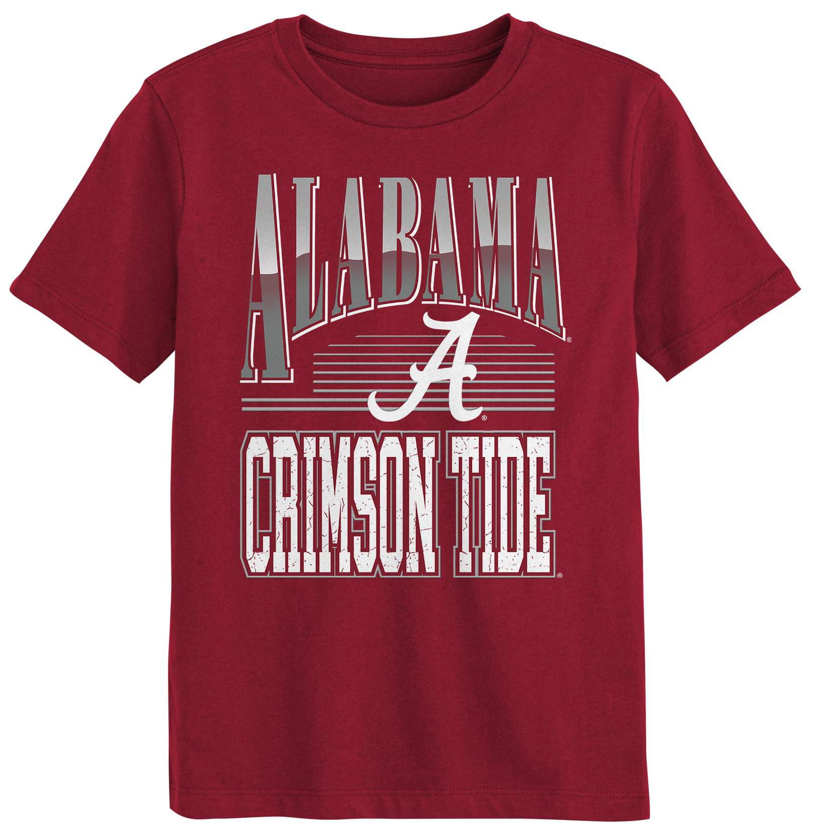 NCAA Youth Alabama Crimson Tide Red Chrome Header T-Shirt