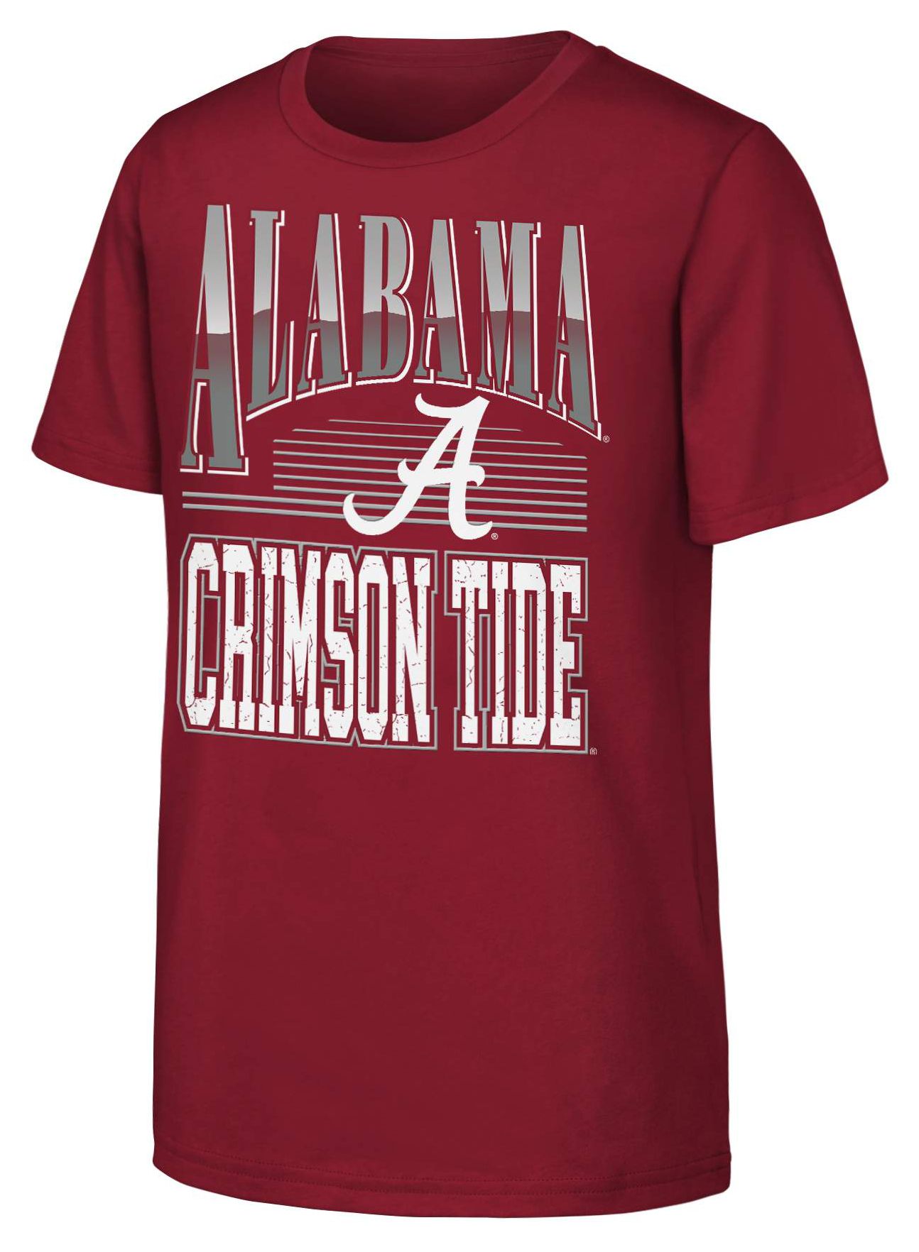 NCAA Youth Alabama Crimson Tide Red Chrome Header T-Shirt
