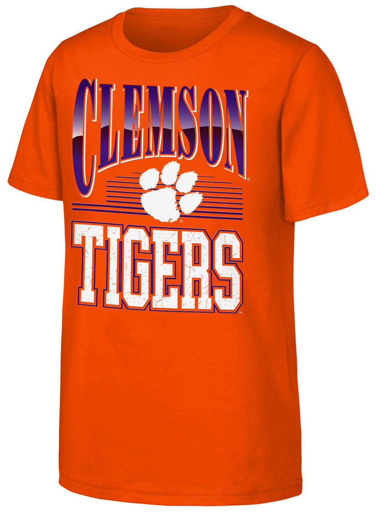 NCAA Youth Clemson Tigers Orange Chrome Header T-Shirt