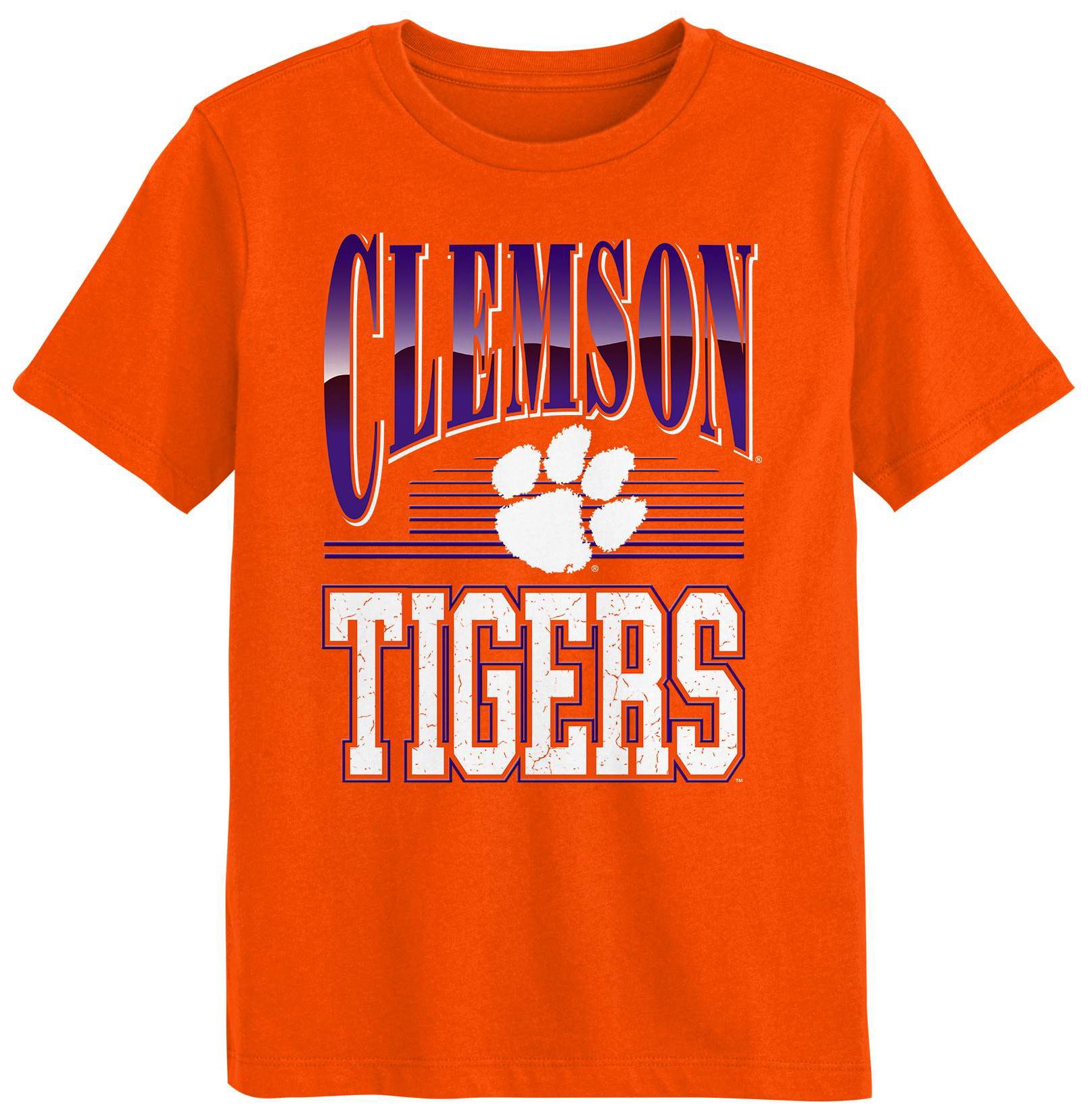 NCAA Youth Clemson Tigers Orange Chrome Header T-Shirt