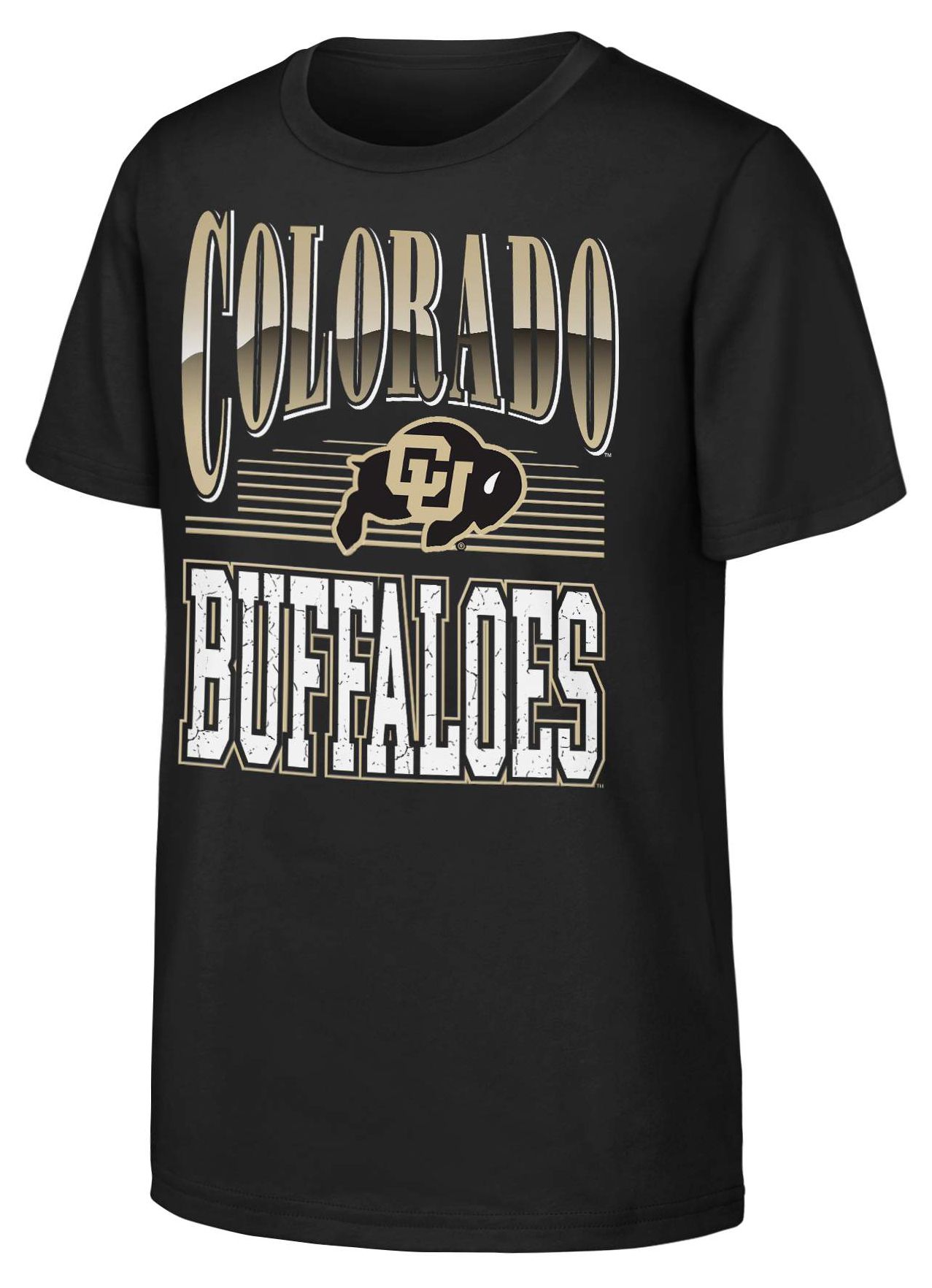 NCAA Youth Colorado Buffaloes Black Chrome Header T-Shirt