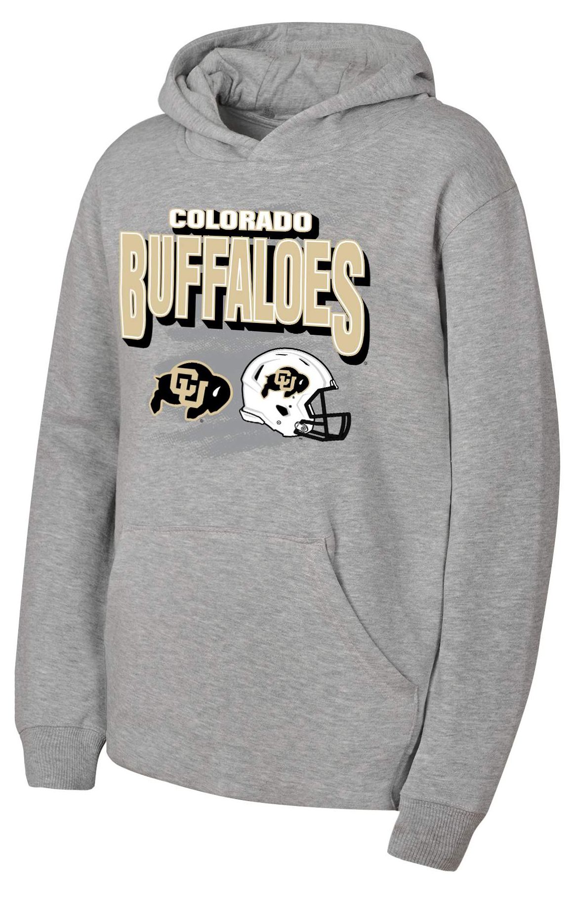 NCAA Youth Colorado Buffaloes Heather Gray Throwdown Crewneck Sweatshirt