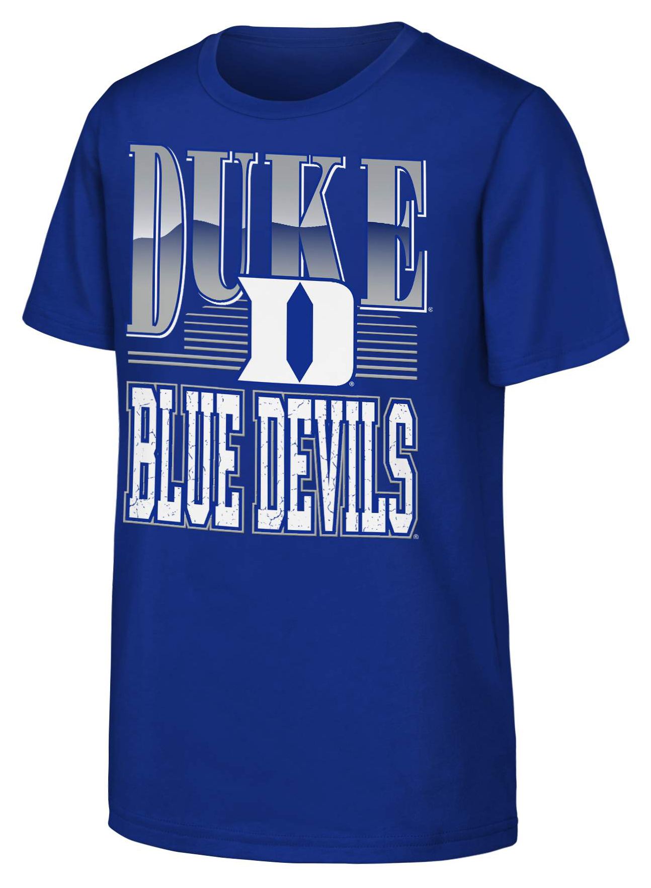 NCAA Youth Duke Blue Devils Royal Chrome Header T-Shirt