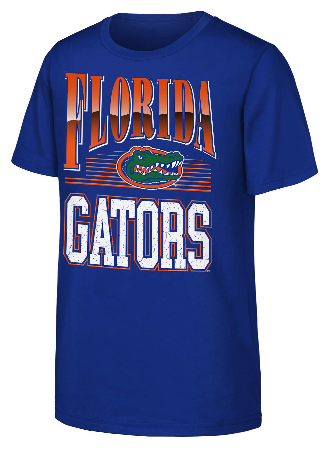 NCAA Youth Florida Gators Royal Chrome Header T-Shirt