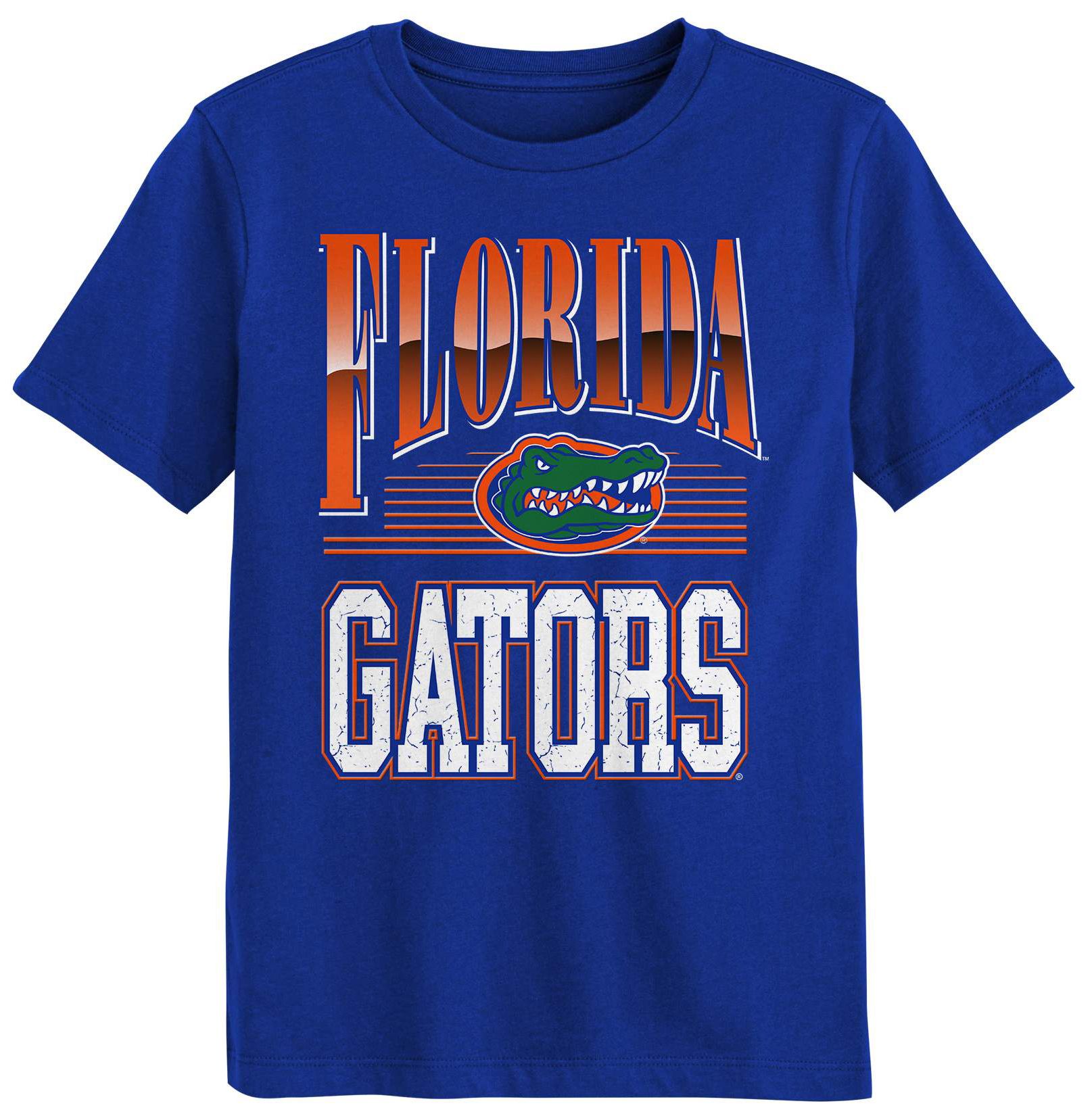 NCAA Youth Florida Gators Royal Chrome Header T-Shirt