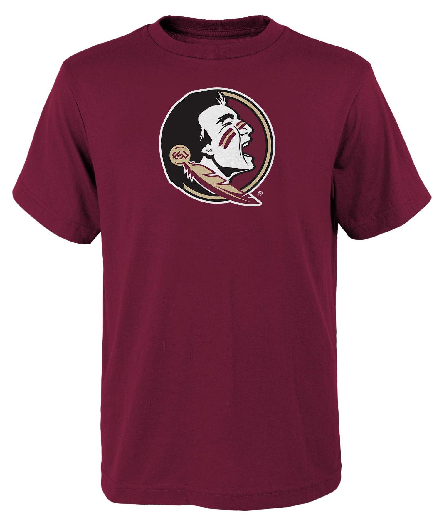NCAA Youth Florida State Seminoles Garnet Primary Logo T-Shirt