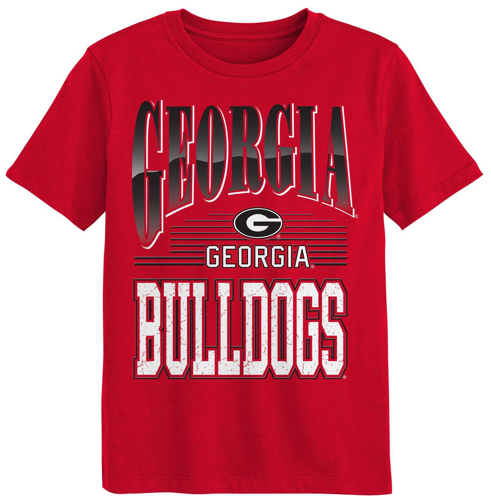NCAA Youth Georgia Bulldogs Red Chrome Header T-Shirt