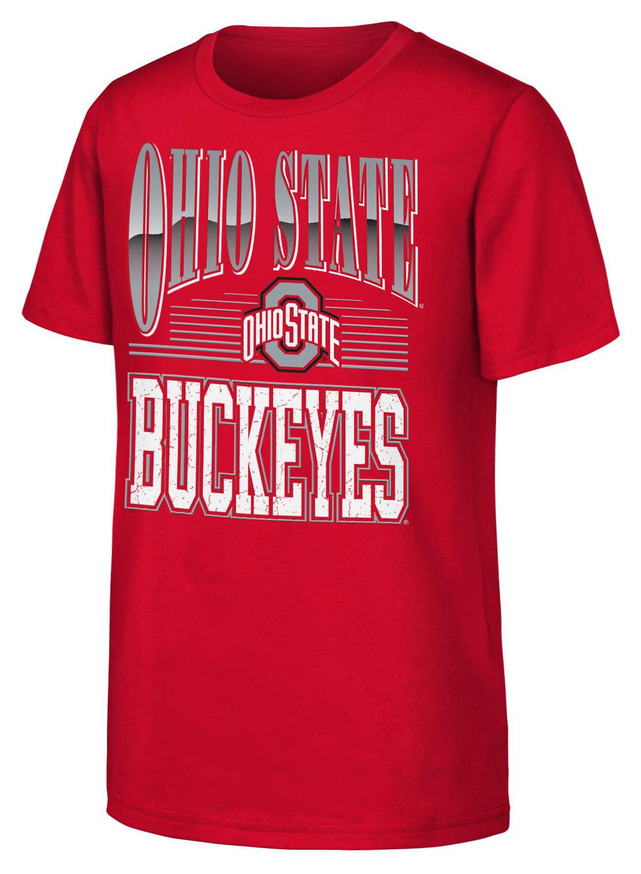 NCAA Youth Ohio State Buckeyes Red Chrome Header T-Shirt