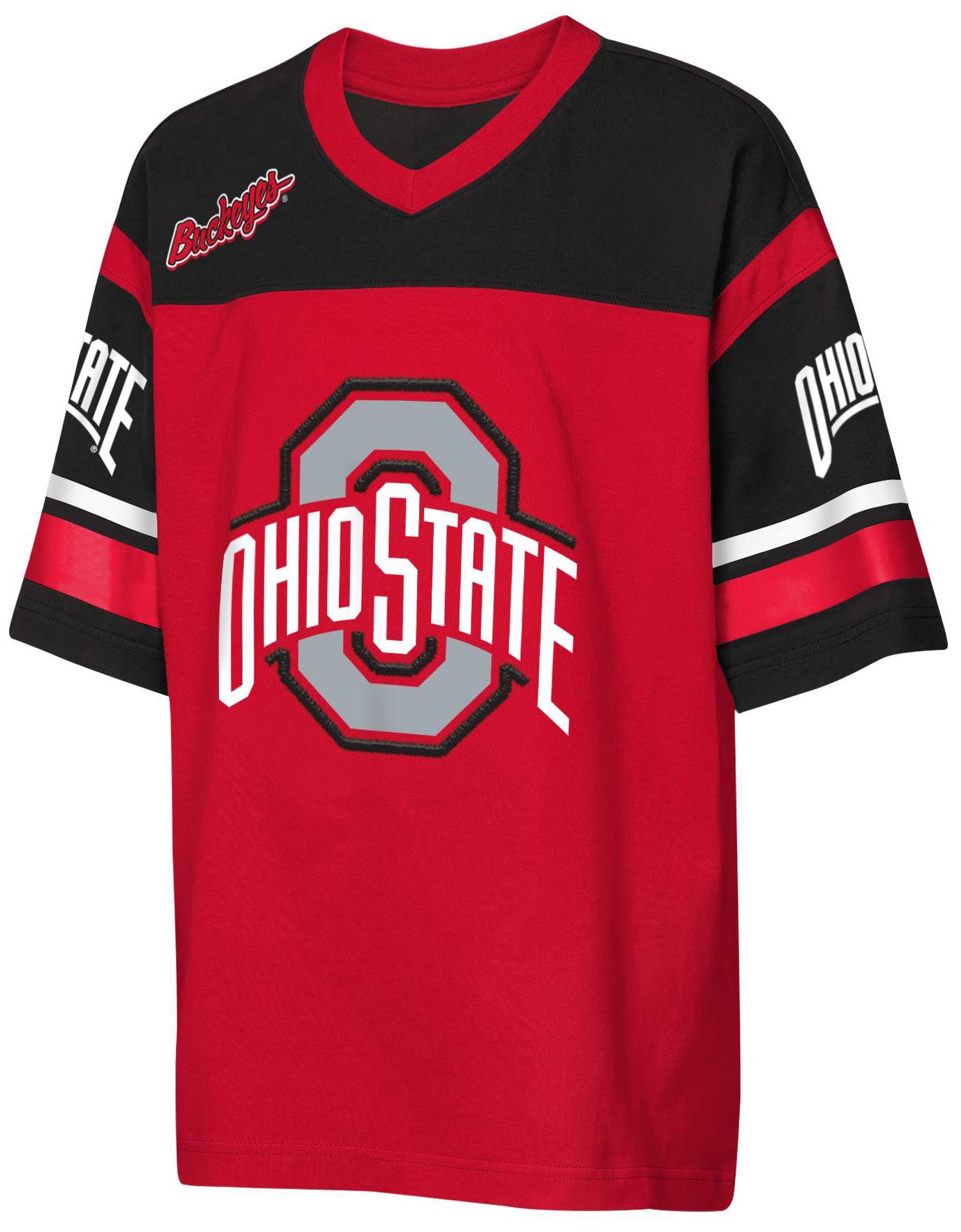 NCAA Little Kids' Ohio State Buckeyes Red Chop Block Jersey