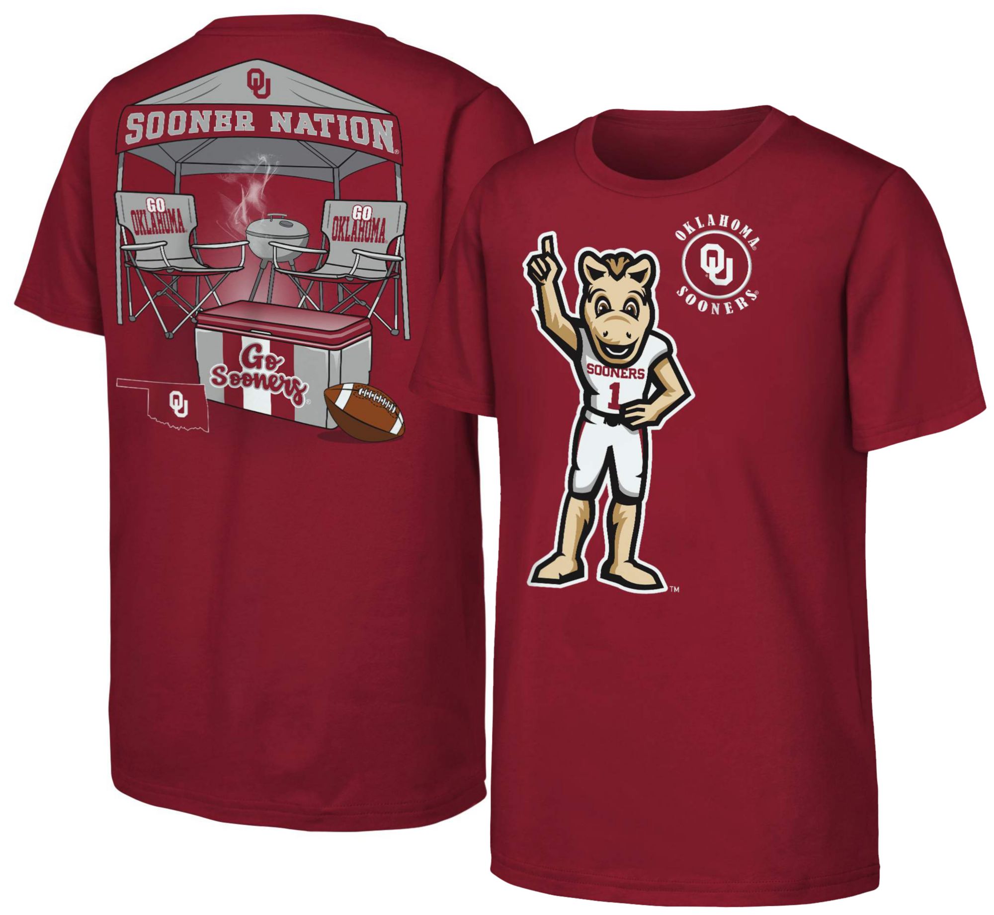 NCAA Youth Oklahoma Sooners Red Tailgater T-Shirt