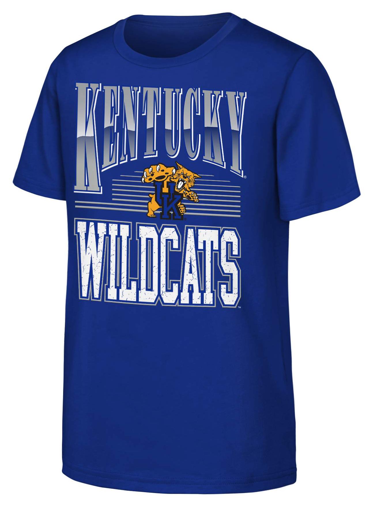 NCAA Youth Kentucky Wildcats Royal Chrome Header T-Shirt