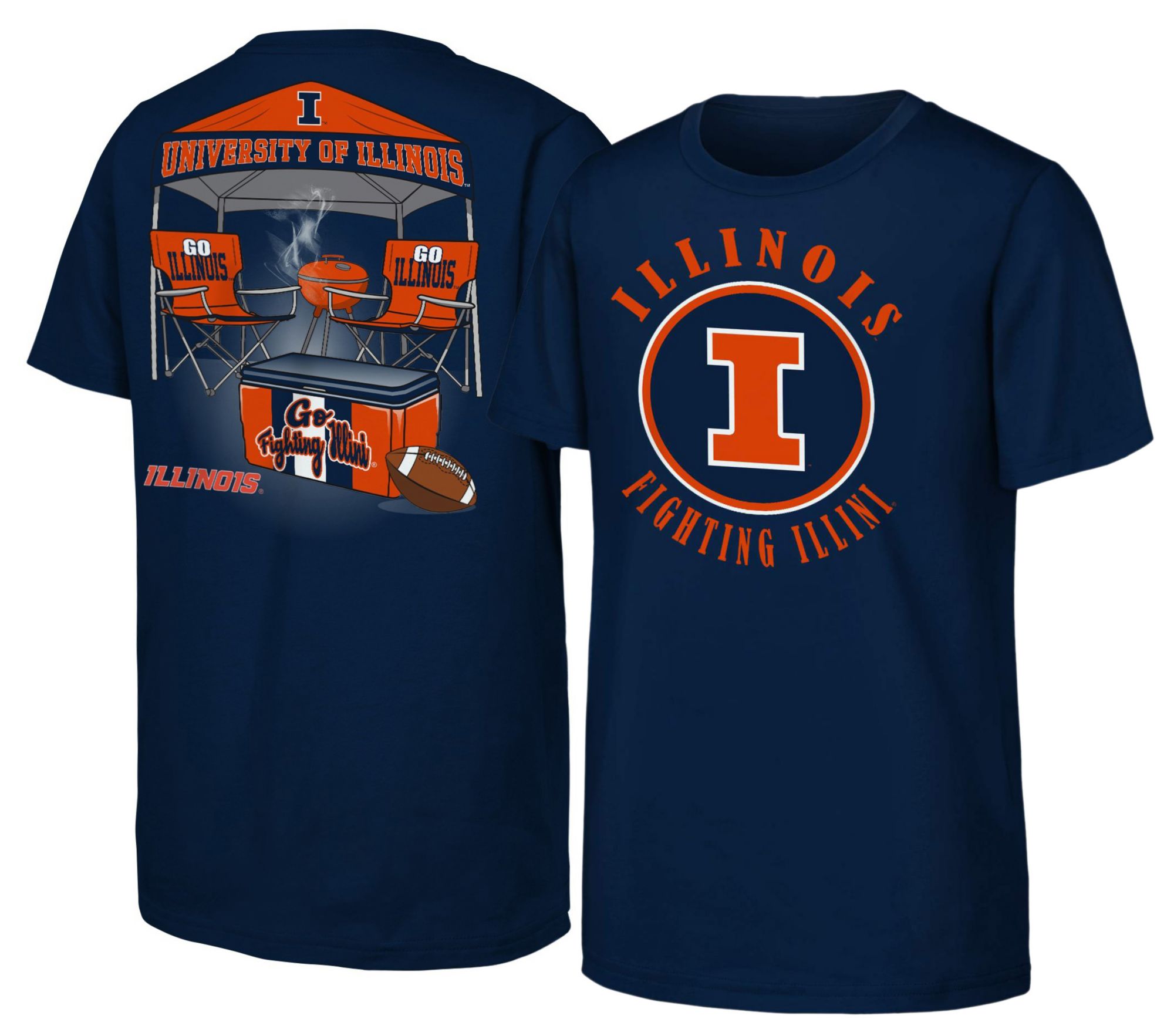 NCAA Youth Illinois Fighting Illini Black Tailgater T-Shirt