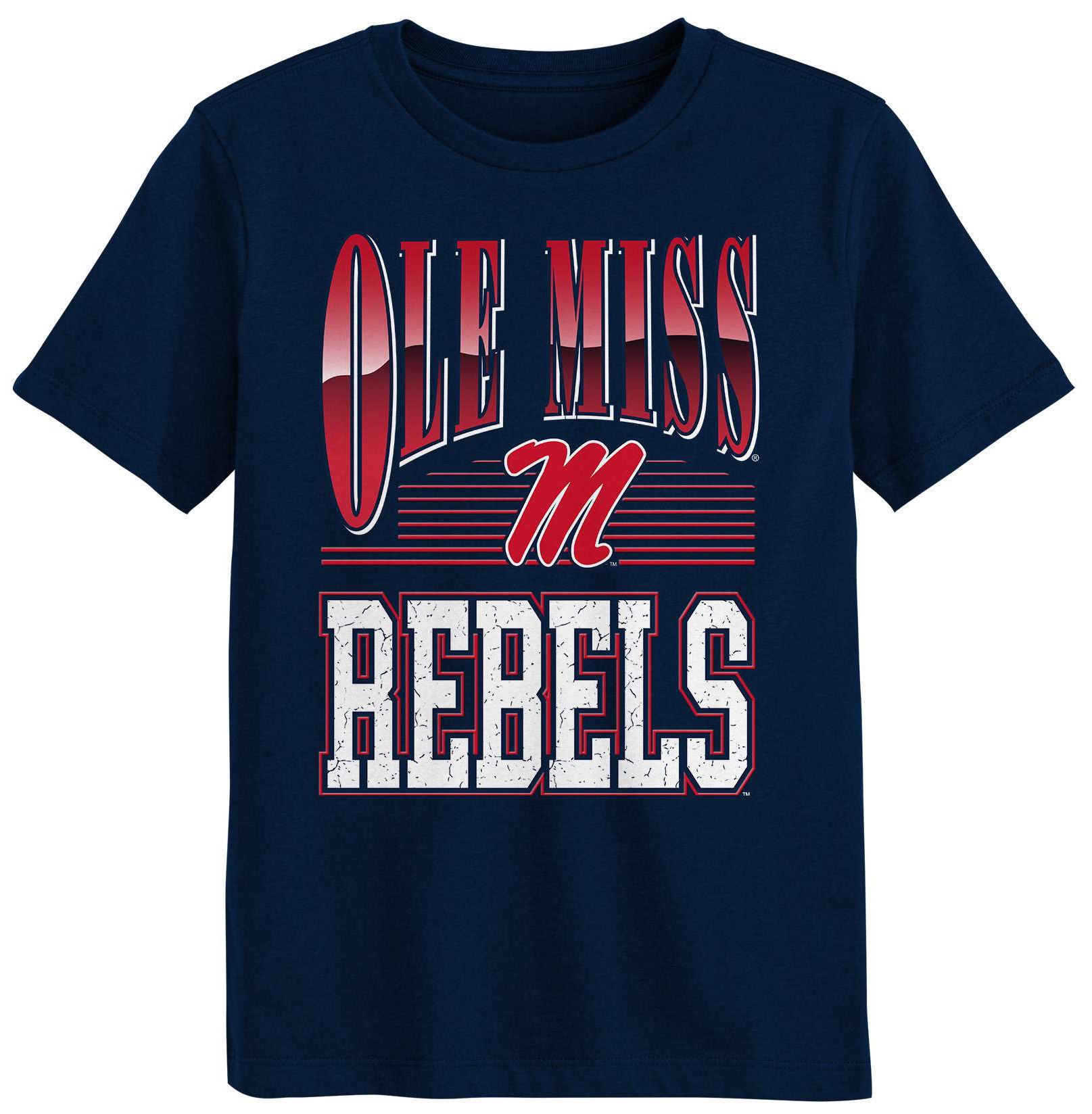 Outerstuff Youth Ole Miss Rebels Navy Chrome Header T-Shirt