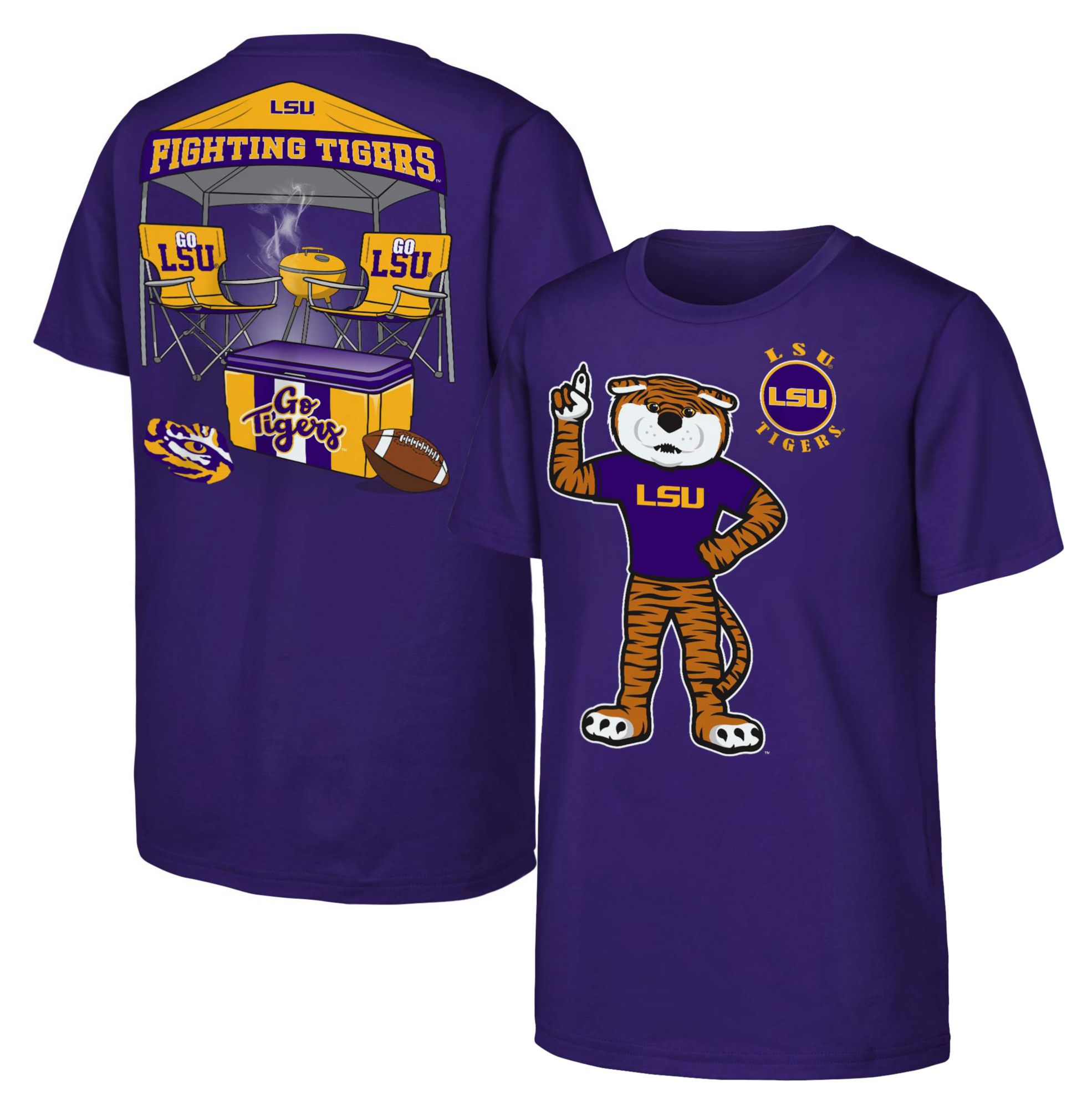 NCAA Youth LSU Tigers Purple Tailgater T-Shirt