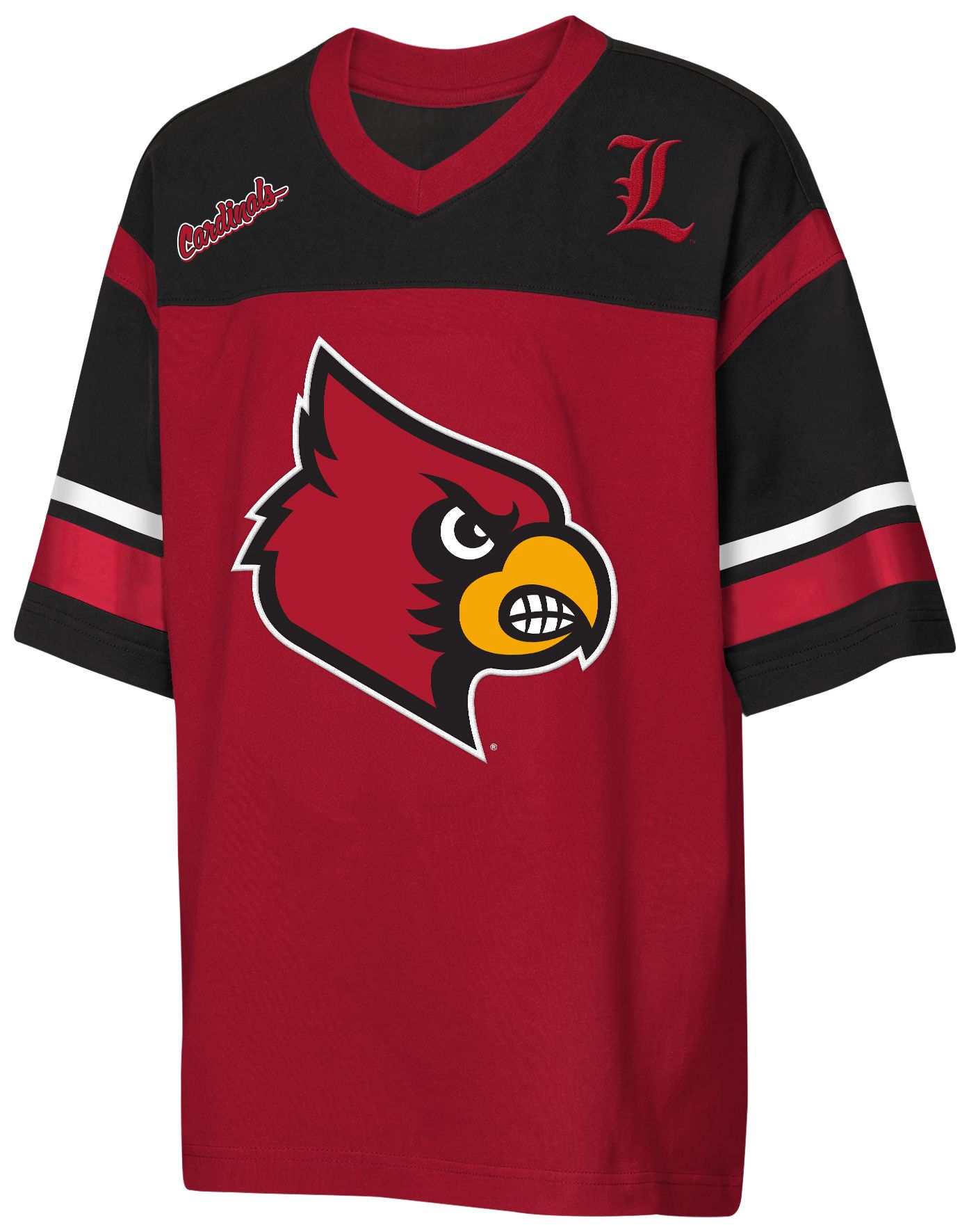 NCAA Little Kids' Louisville Cardinals Red Chop Block Jersey