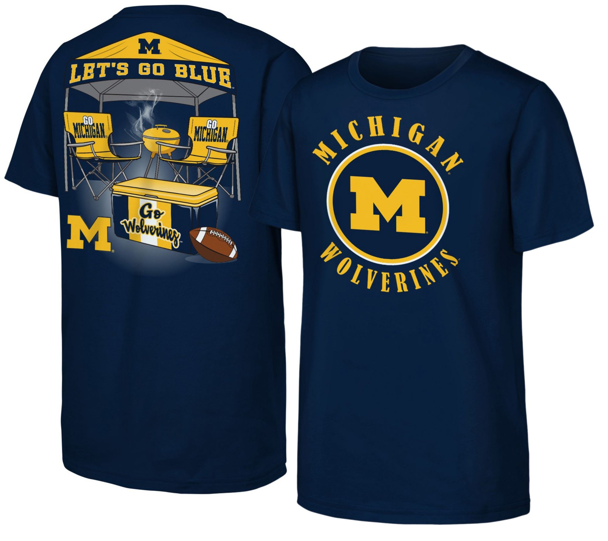 Outerstuff Big Boys' and Girls' Navy Michigan Wolverines Tailgater Hometown T-Shirt - Navy