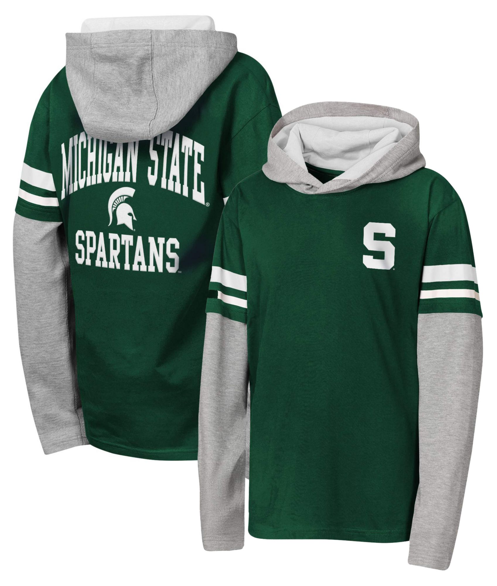 NCAA Youth Michigan State Spartans Green Fair Catch Hoodie
