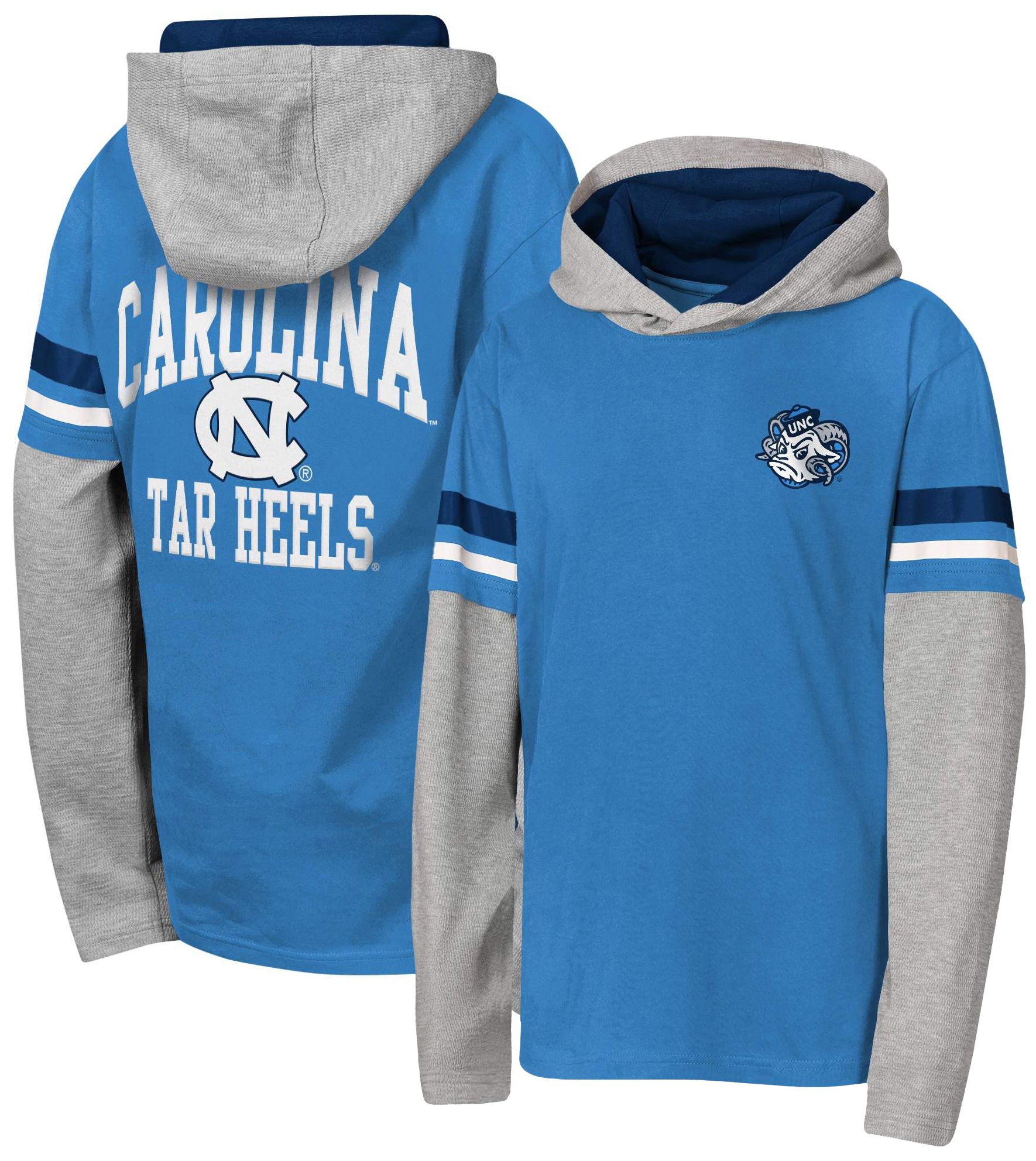 NCAA Youth North Carolina Tar Heels Light Blue Fair Catch Hoodie