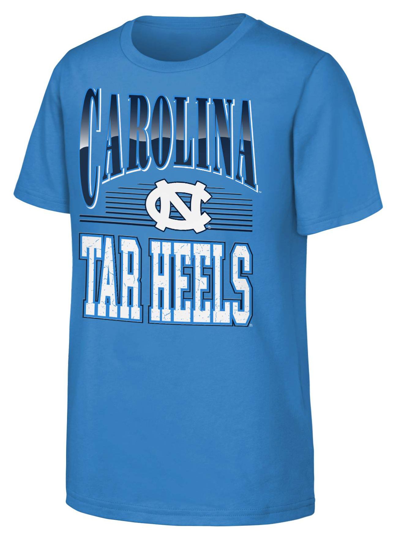 NCAA Youth North Carolina Tar Heels Light Blue Chrome Header T-Shirt