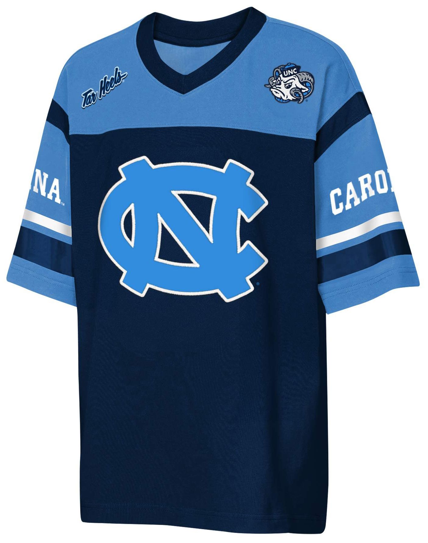 NCAA Youth North Carolina Tar Heels Light Blue Chop Block Jersey