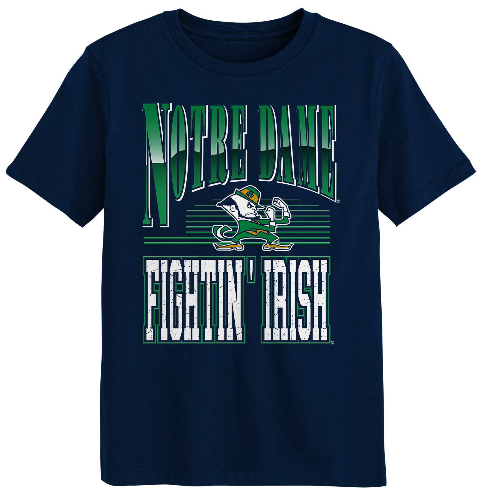 NCAA Youth Notre Dame Fighting Irish Navy Chrome Header T-Shirt