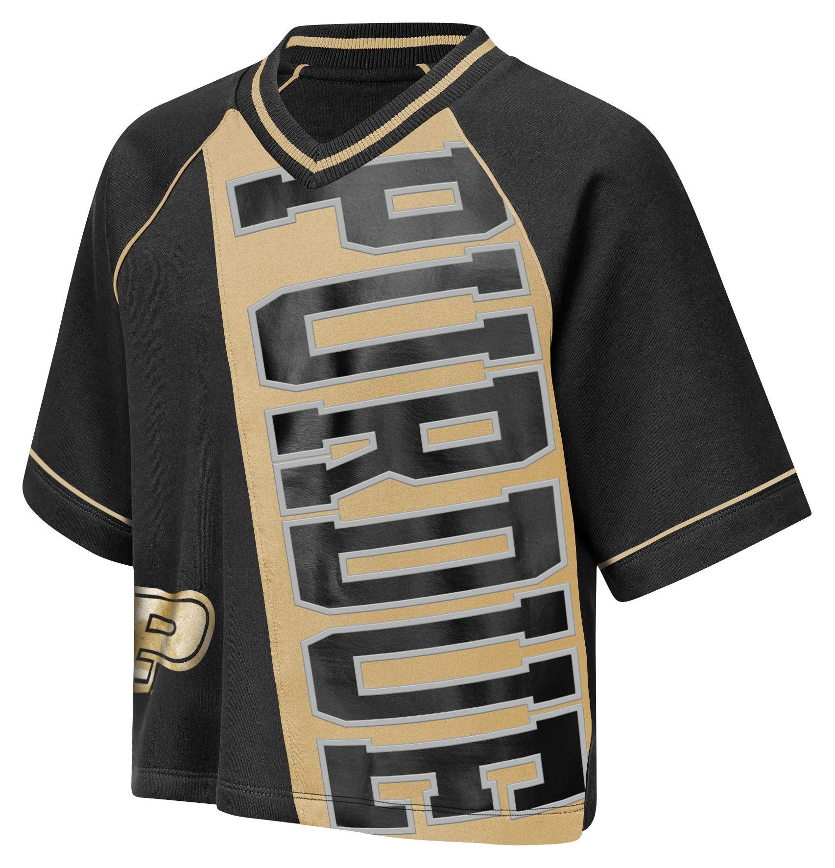 NCAA Team Apparel Youth Purdue Boilermakers Black Corner Back T-Shirt