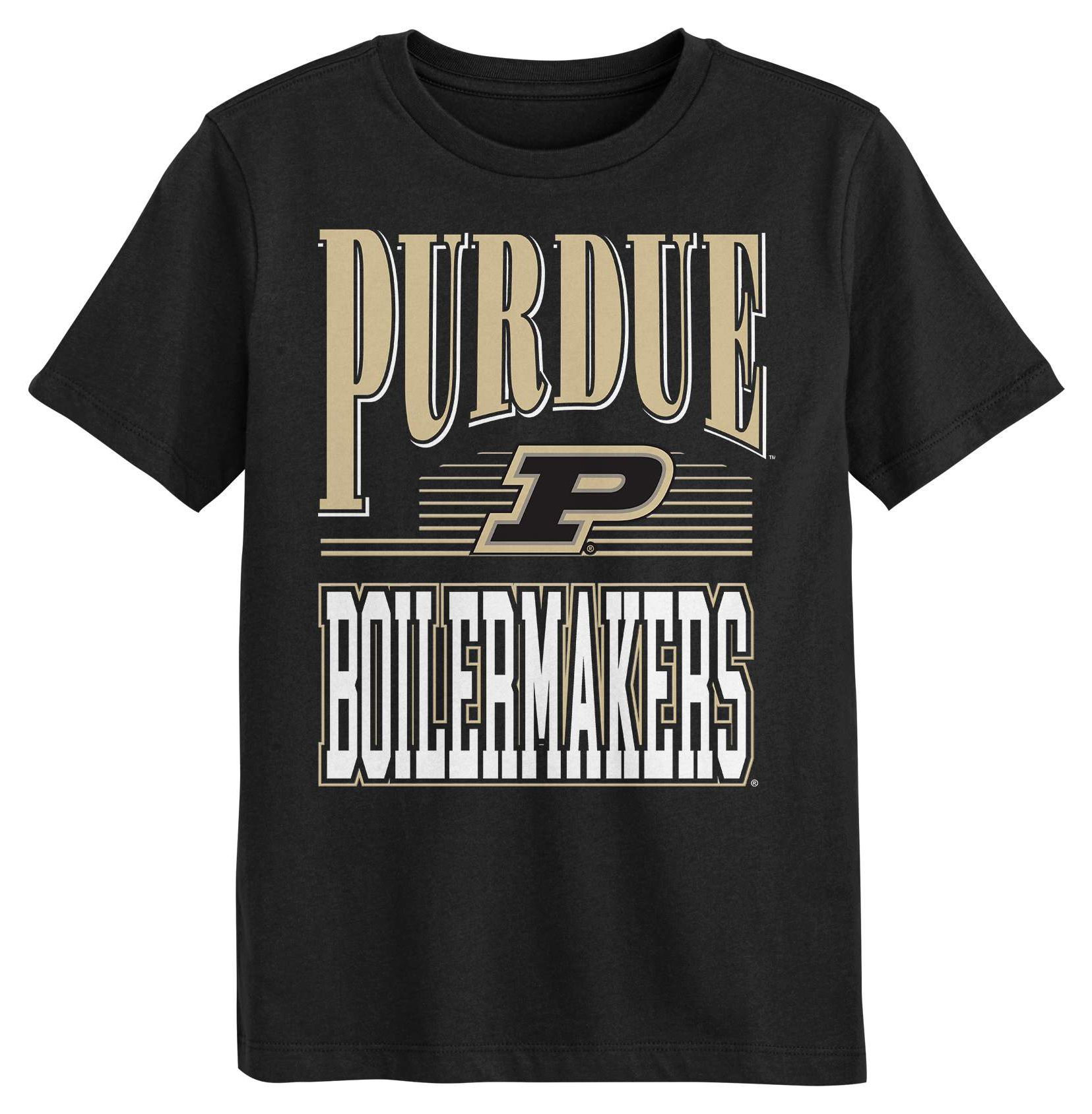 NCAA Youth Purdue Boilermakers Black Chrome Header T-Shirt