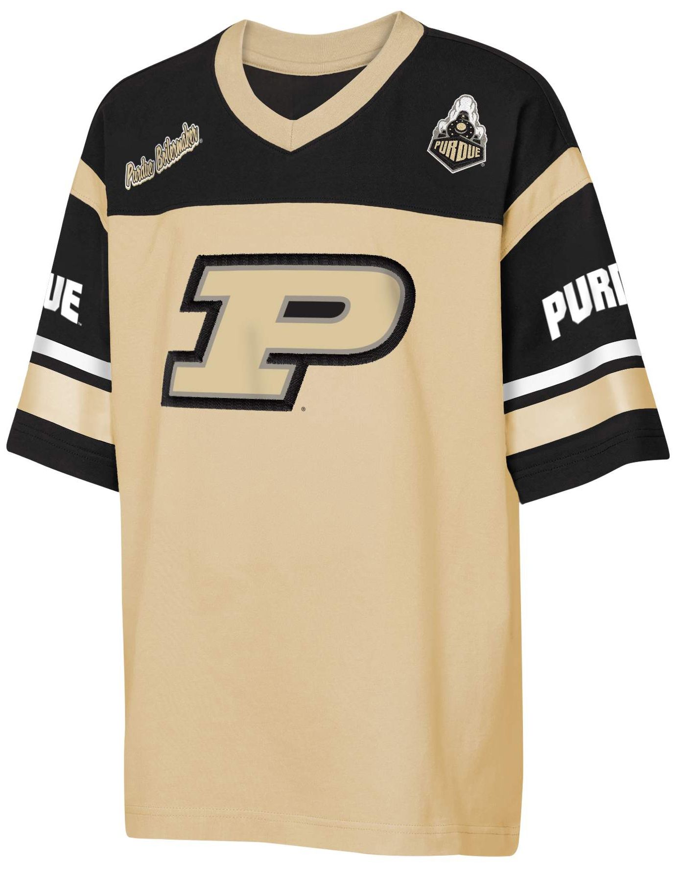 NCAA Youth Purdue Boilermakers Black Chop Block Jersey