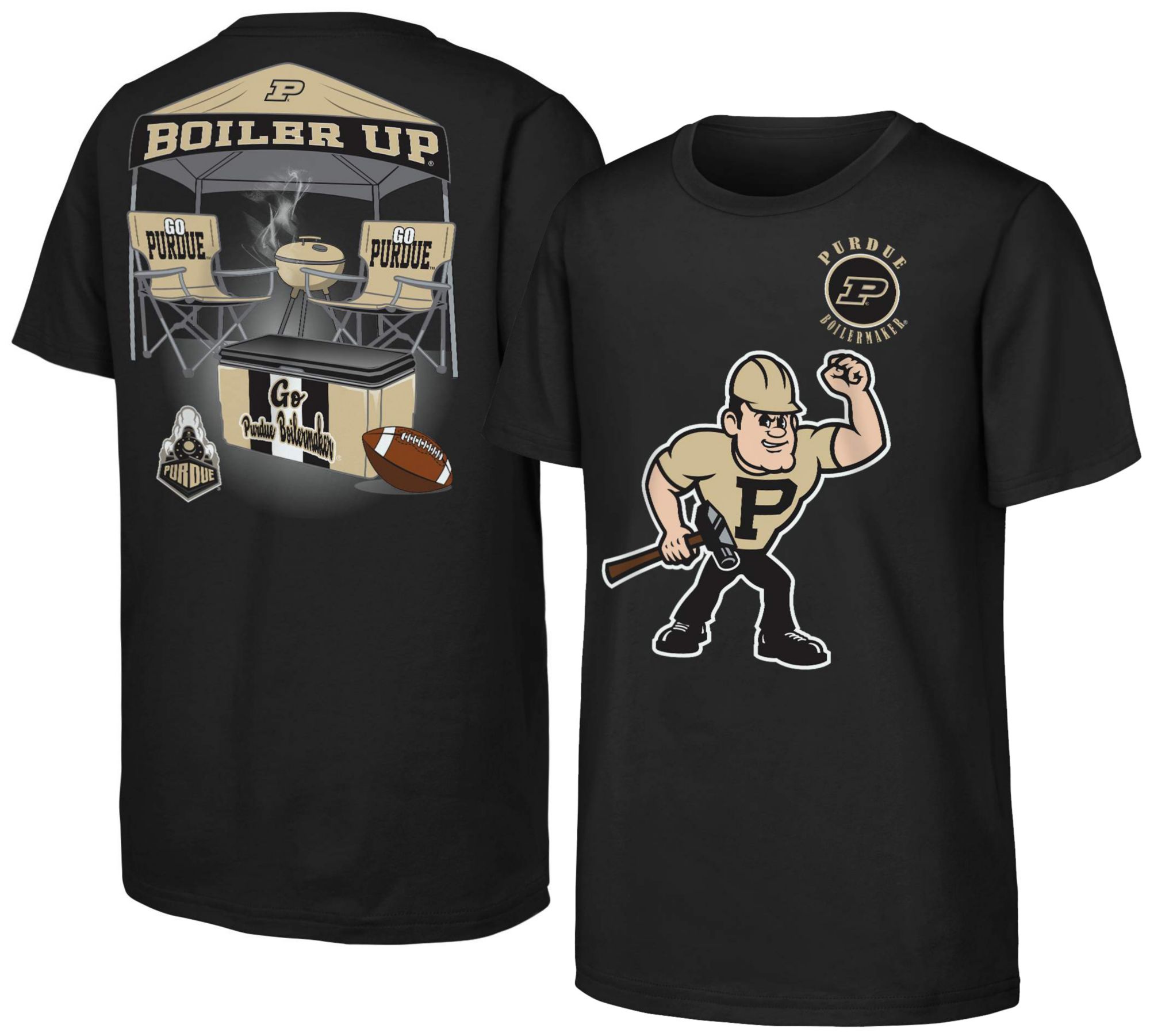 NCAA Youth Purdue Boilermakers Black Tailgater T-Shirt
