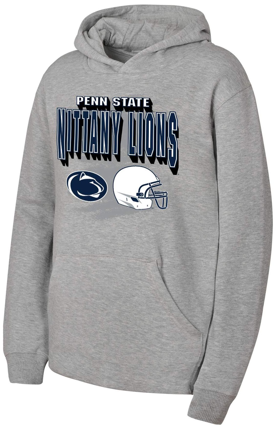 NCAA Youth Penn State Nittany Lions Heather Gray Throwdown Crewneck Sweatshirt