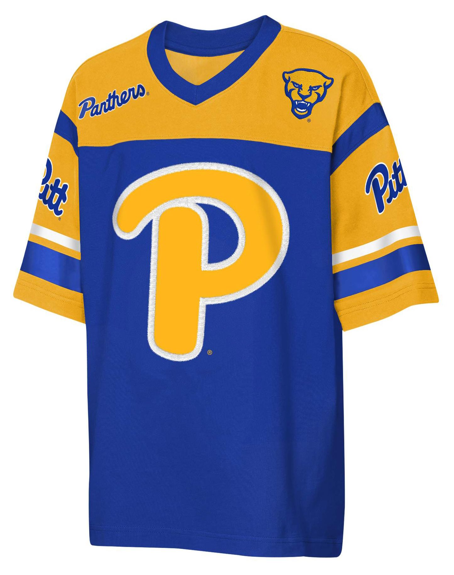 NCAA Youth Pitt Panthers Royal Chop Block Jersey