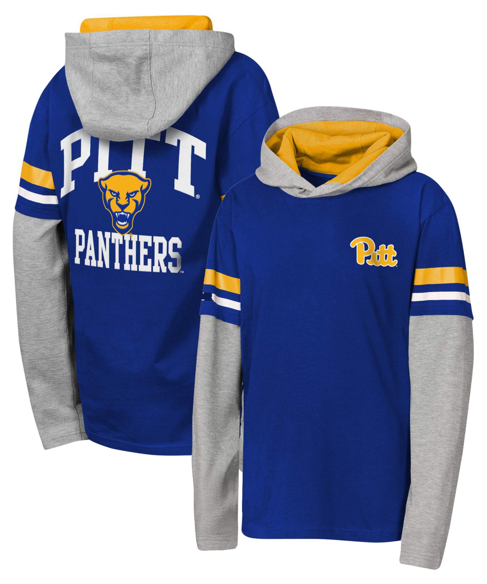 NCAA Youth Pitt Panthers Royal Fair Catch Hoodie